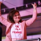 Carmen Calvo celebra el triunfo