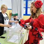 La feria de San Marcos, en El Ejido, ha coincidido con la votación de hoy.