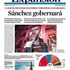 Expansi&oacute;n resume en dos palabras la noticia del d&iacute;a: 'S&aacute;nchez gobernar&aacute;'. El diario econ&oacute;mico de Unidad Editorial subraya que el PSOE gana "claramente" pero tendr&aacute; que pactar para gobernar, mientras el P...