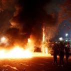 Fuego en varios puntos de Barcelona