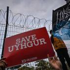 Protesta ante el consulado de China en Estambul