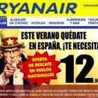 Una de las campañas publicitarias más inconvenientes de Ryanair: una promoción en su web de vuelos a España denominada "oferta de rescate en vuelos nacionales". Con el eslógan "Este verano, quédate en España ¡te necesita!" y el conocido...