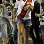En un partido de la liga 2014/2015.