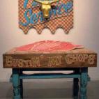 Montaje a base de técnica mixta, acrílico sobre paneles de madera, plástico. Galería Honor Frase