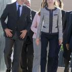 Junto a la princesa Letizia en un acto oficial.