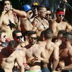 Un grupo de personas, durante la manifestación.