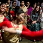 En el Festival Bihu celebrado en el Parque Nacional de Kaziranga, en Assam