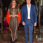 En una cena con el rey JigmeKhesar y la reina JetsunPema de Bután