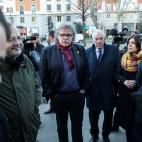 El portavoz de ERC en el Congreso, Joan Tardá, a su llegada al Tribunal Supremo.