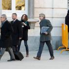 El exconseller de Presidencia Francesc Homs, que coordinará la defensa de los exconsellers del PDeCAT, llegando al tribunal.