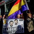 Manifestación en favor de los procesados, a las puertas del Supremo.