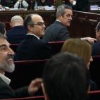 Girados, Jordi Cuixart, Jordi Turull y Joaquim Forn.