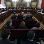 Vista de la sala del Supremo destinada al juicio del procés.