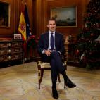 El mensaje se ha grabado en el Salón de Audiencias del Palacio de La Zarzuela.