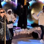 En el encendido del árbol de navidad del centro Rockefeller en Nueva York en 2014.