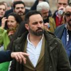 Santiago Abascal, l&iacute;der de Vox, en la marcha.