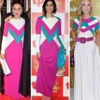 Las tres mujeres eligieron el mismo vestido de David Delfín en distintos momentos.