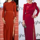 La actriz Leonor Watling llevó en los Goya 2012 el mismo modelo que después luciría la presentadora Berta Collado en un acto benéfico.