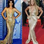 Mónica Cruz llevó en 2008 el vestido que Beyoncé lució en los Globos de Oro 2007