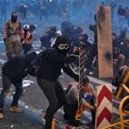 Barricadas tras la manifestación de este viernes en Barcelona