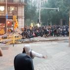 Sentada de los CDR en las calles de Barcelona