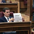 La portada de un periódico