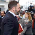 Santiago Abascal (VOX), de perfil y solo.