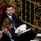 Pablo casado (PP) mirando al infinito.