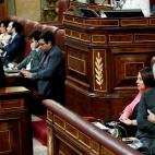 Illana da la espalda a la portavoz de EH Bildu durante su intervenci&oacute;n