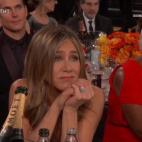 Jennifer Aniston reacciona a la broma de Brad Pitt sobre su acompañante