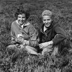 Pilar de Borb&oacute;n y el rey Juan Carlos I en Dunkeld, Perthshire (Escocia).