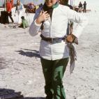 Pilar de Borb&oacute;n, en Baqueira Beret (Valle de Ar&aacute;n, Lleida). 1977.