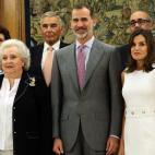 Junto a los reyes Felipe VI y Letizia en una audiencia en el Palacio de la Zarzuela. 10 de julio de 2018.