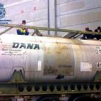 En junio de 2012, la Policía descubrió 121 kilos de cocaína escondidos en un contenedor cisterna.