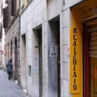 Vista exterior de la tienda de zapatos de Antonio Arellano en Roma.