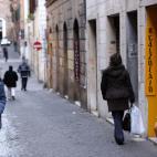 Vista exterior de la tienda de zapatos de Antonio Arellano en Roma.
