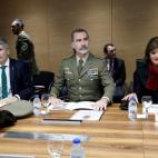 Con Felipe VI y Ana María Botella, en Interior