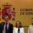 Con Pedro Duque y Nadia Calviño