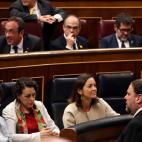 En la primera fila del salón de plenos del Congreso