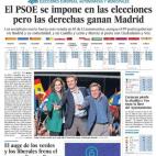"El PSOE se impone en las elecciones pero las derechas ganan Madrid".