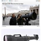 El fotógrafo que esperaba Papa con un objetivo de 1700mm. Vía @ramonpeco