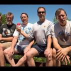 The five friends on the 30th year of their photo tradition.