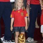 En la recepción a la Selección Española de Fútbol, ganadora del Mundial de 2010