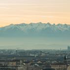 The heavy air pollution and smog, on January 4, 2019. View from the Monte dei Cappuccini on the capital of the Northern Italien region Piedmont Turin, on January 4, 2019. (Photo by Alexander Pohl/NurPhoto via Getty Images)