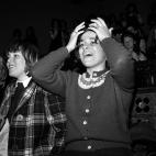 The Beatles 1964 US Tour, American music fans are gripped by Beatlemania as the band perform on stage at Carnegie Hall, New York during their tour of America (Photo by Popperfoto/Getty Images)