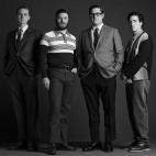 Harry Crane (Rich Sommer), Stan Rizzo (Jay R. Ferguson), Ken Cosgrove (Aaron Staton) y Michael Ginsberg (Ben Feldman)