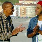 El músico junto a Carlinhos Brown en el Festival de San Sebastián de 2004.