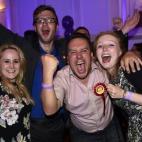 Partidarios del 'No' celebran los resultados en Glasgow