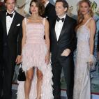 Los hijos de Carolina, Pierre y Carlota, con el actor franco marroquí Gad Elmaleh y la condesa Beatrice Borromeo.