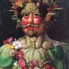 Vertumnus, a portrait of today.[1] Rudolf II, Holy Roman Emperor painted as Vertumnus, Roman God of the seasons, c. 1590-1. Skokloster Castle, Sweden.